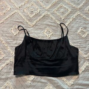 Zara Black Satin top